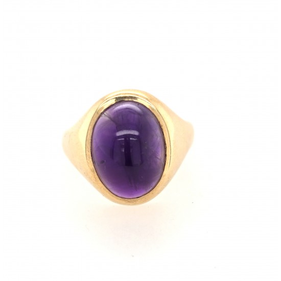 Pre Owned 9ct Amethyst Signet Ring ZX939